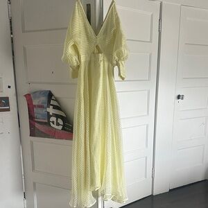 ASOS Light Yellow Backless Dress